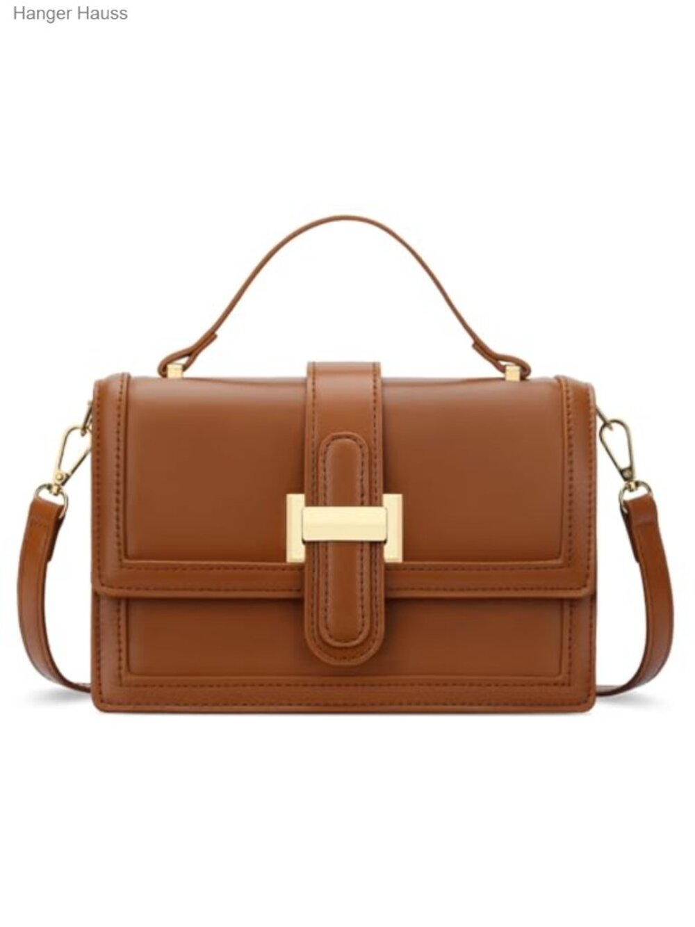 Women's Vegan PU Leather Crossbody Bag Small Designer Top Handle Handbag Purse